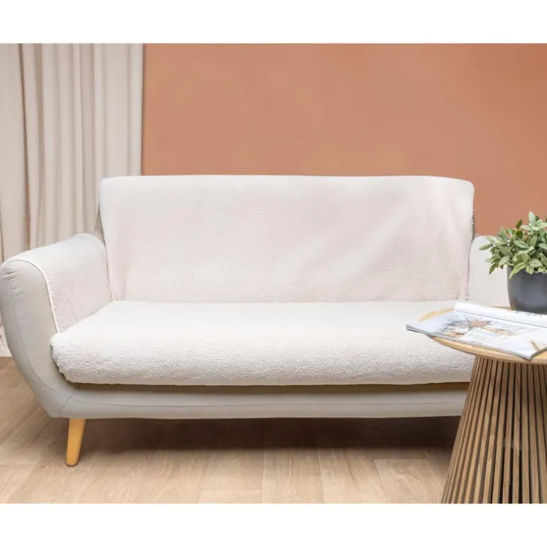 Housse de canape sherpa 2p beige