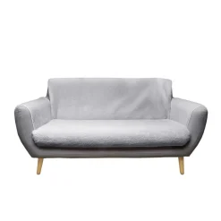 Housse de canape sherpa 2p gris
