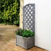 Jardiniere en bois avec treillis