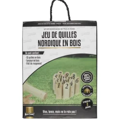 Jeu de quilles en bois nordique