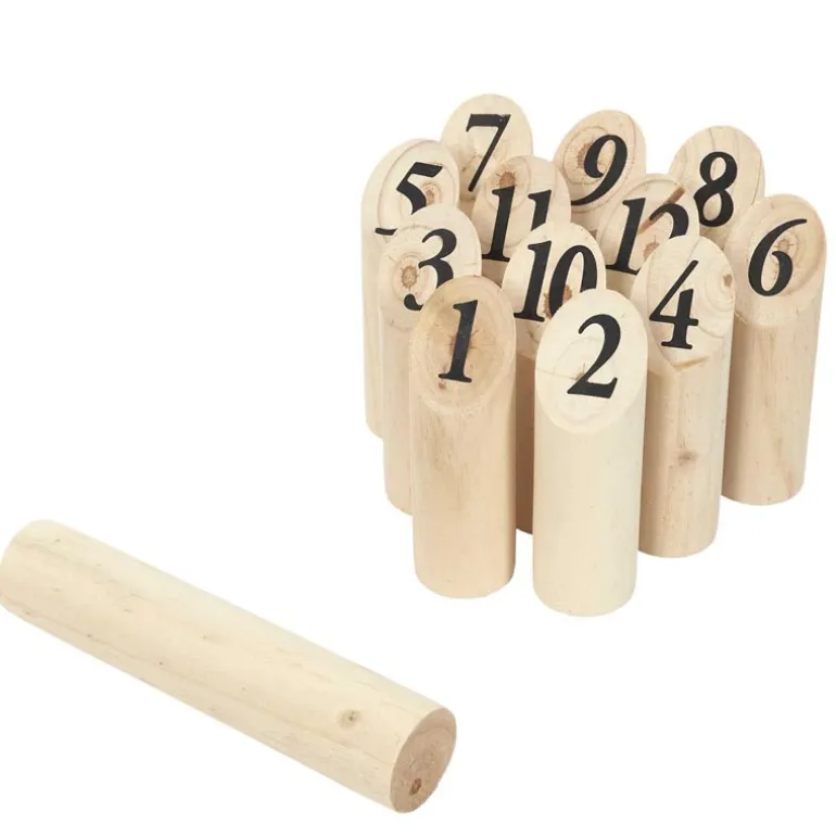 Jeu de quilles en bois nordique