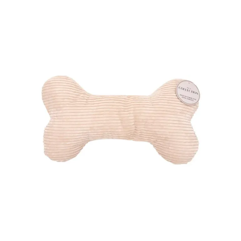 Jouet chien en velours beige