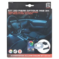Kit led fibre optique rgb 3m
