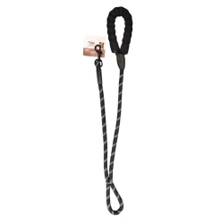 Laisse nylon reflechissante noir