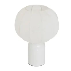 Lampe abat jour tissu h33cm blc