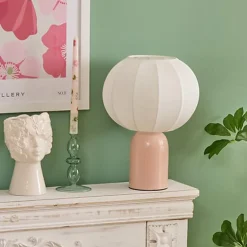 Lampe abat jour tissu h33cm rs