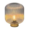 Lampe a poser en verre strie