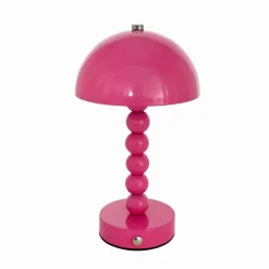 Lampe champignon boule rose