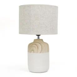Lampe effet bois