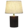 Lampe pied bois nervure