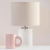 Lampe verre nervuree