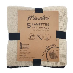 Lavettes microfibres x5 avec sac