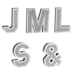 Lettre miroir strass