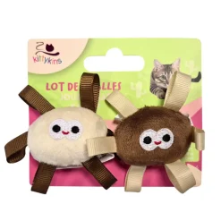 Lot 2 balles jouet chat kawaii