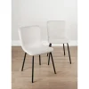 Lot 4 chaises tissu creme