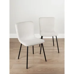 Lot 4 chaises tissu creme