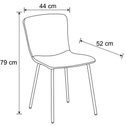 Lot 4 chaises tissu creme