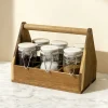 Lot de 6 bocaux a epices + rack