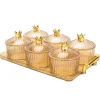 Lot de 6 bocaux avec support