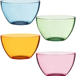 Lot de 4 bols plastiques transpa