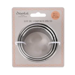 Lot de 3 emporte pieces rond