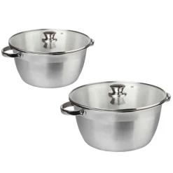 Lot de 2 faitouts en inox d20/24