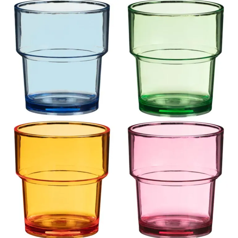 Lot de 4 gobelets transparents c