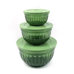 Lot de 3 saladiers plastique