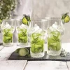 Lot de 4 verres haut cotele