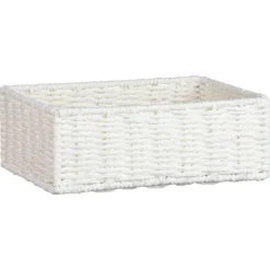 Lot 2 paniers tresses blanc
