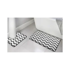 Lot x2 tapis de bain chevrons