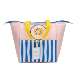 Lunch bag beige/bleue