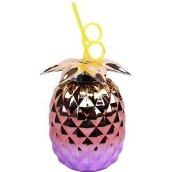 Mason jar ananas avec paille met
