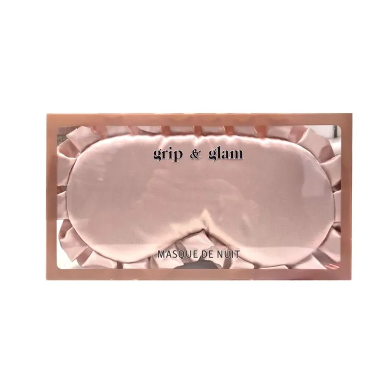 Masque yeux satin rose