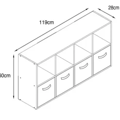 Meuble 8 cubes couleur bois
