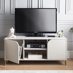 Meuble television creme