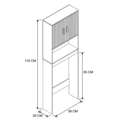 Meuble wc haut linea