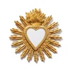 Miroir ex voto coeur or