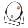 Miroir rond noir mat