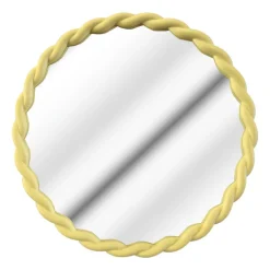 Miroir torsade jaune