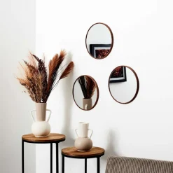 Miroir x3 toronto imitation bois