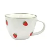 Mug blanc et motif fraise 380ml