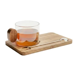 Mug en verre avec cuillere 220ml