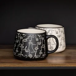 Mug visage noir/blanc 500ml
