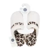 Mule bouclette et leopard femme