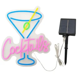 Neon mural solaire cocktail
