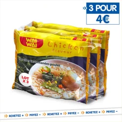 Nouilles instantanees poulet x3