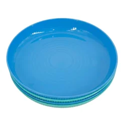 Pack de 4 assiettes colorees