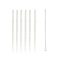 Paille en verre x6 + nettoyeur
