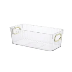 Paniere de rangement striee gold